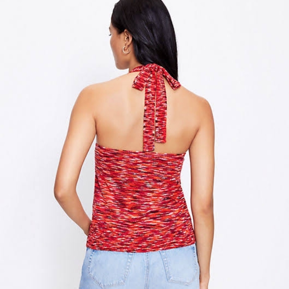 Loft Red knit halter top - Picture 2 of 8